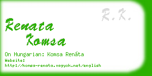 renata komsa business card